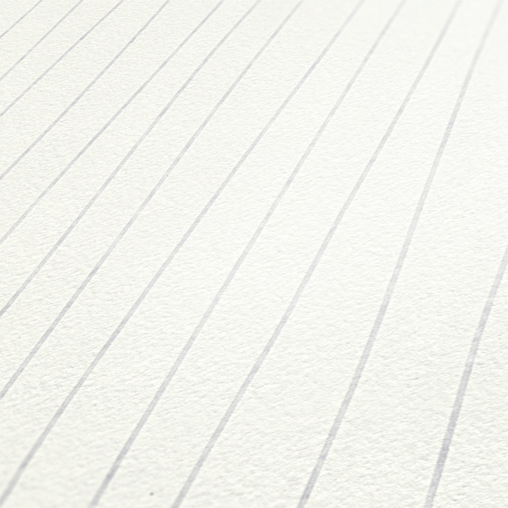             Überstreichbare Tapete mit vertikalem Liniendesign – Weiß
        