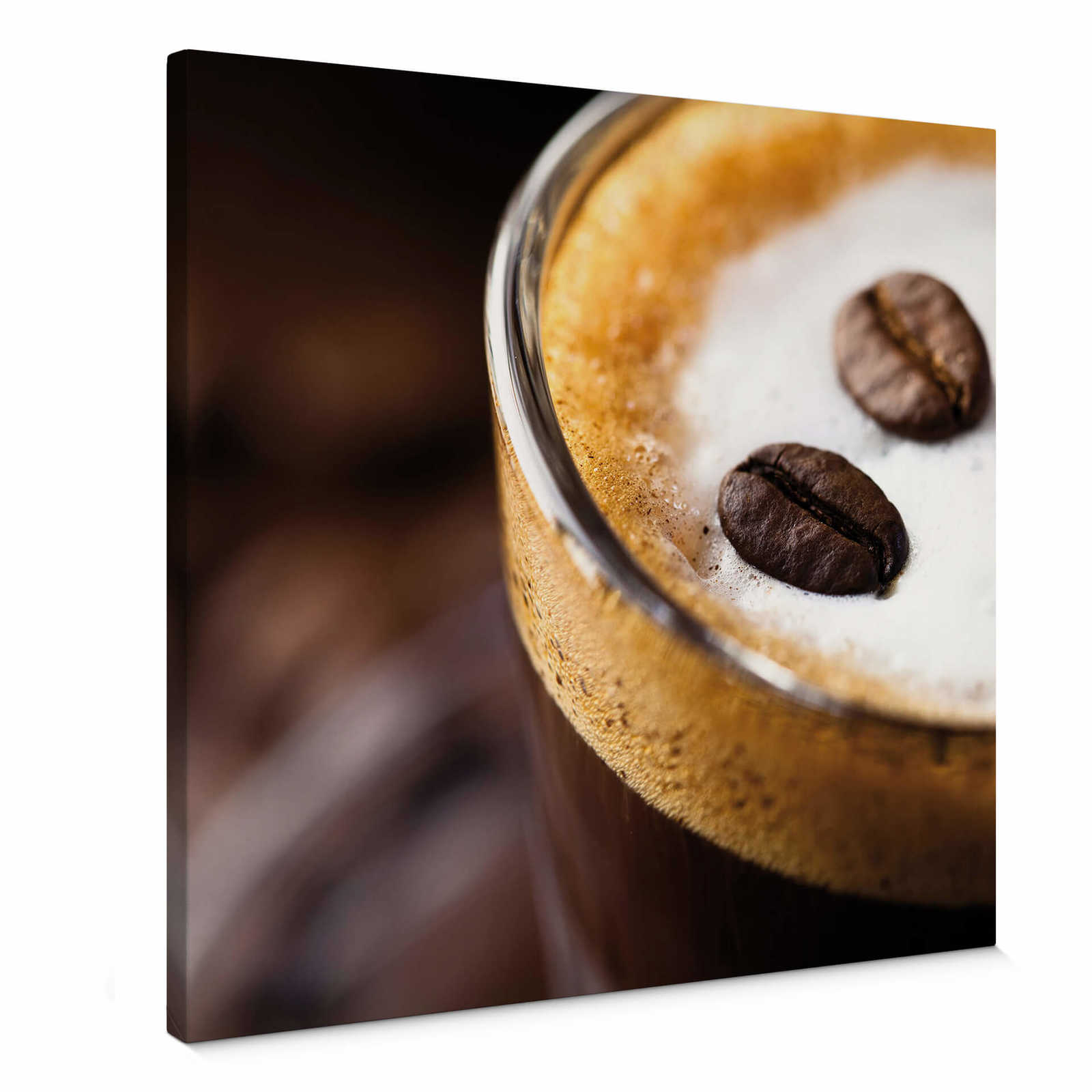         Quadratisches Leinwandbild Tasse mit Kaffee – 0,50 m x 0,50 m
    