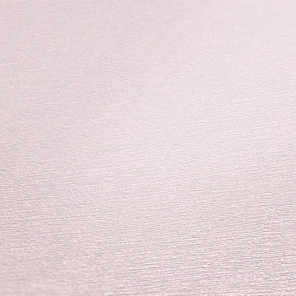             Vliestapete einfarbig mit Textil-Optik – Rosa
        