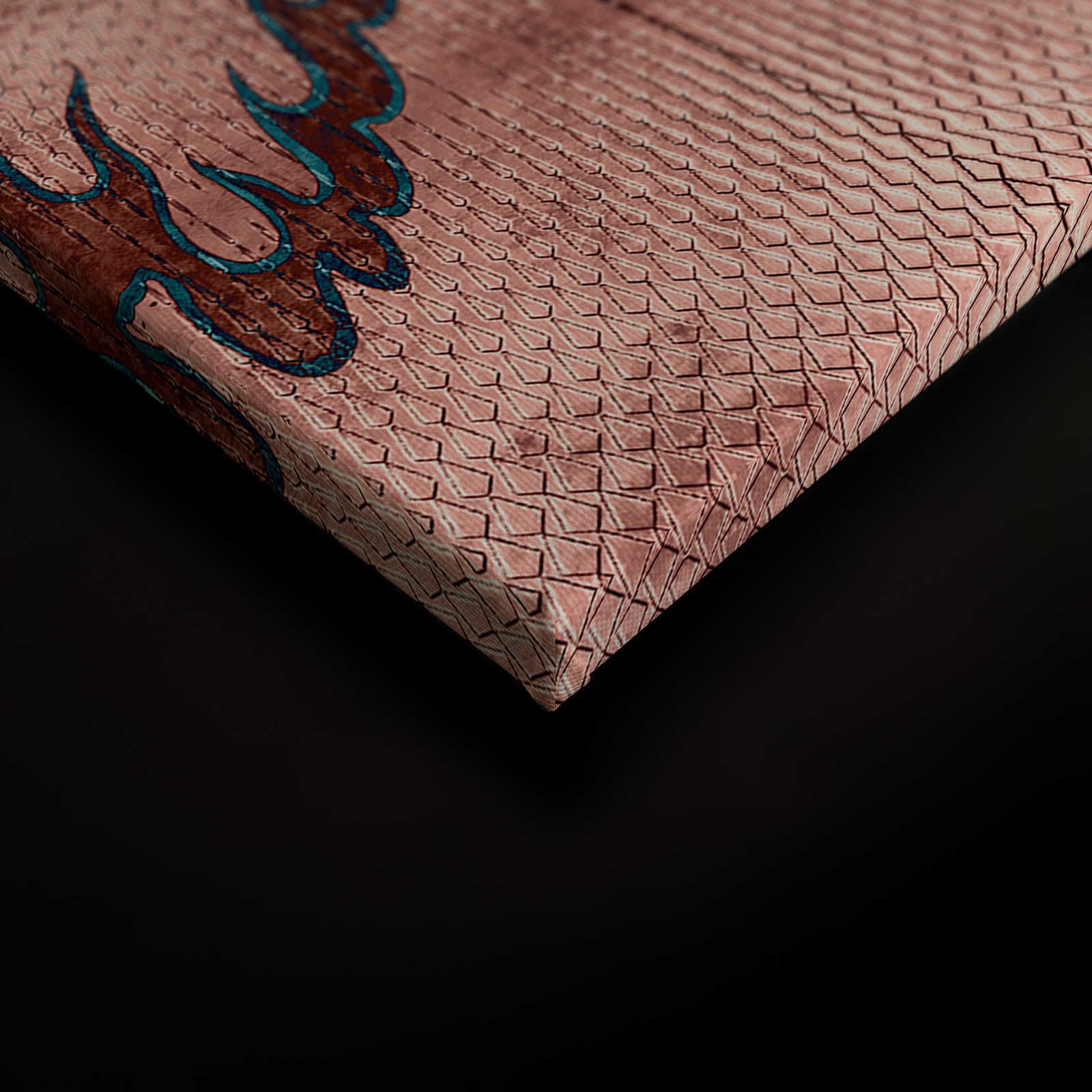             Shenzen 1 - Leinwandbild Drache Asian Syle mit Metallic Farben – 0,90 m x 0,60 m
        