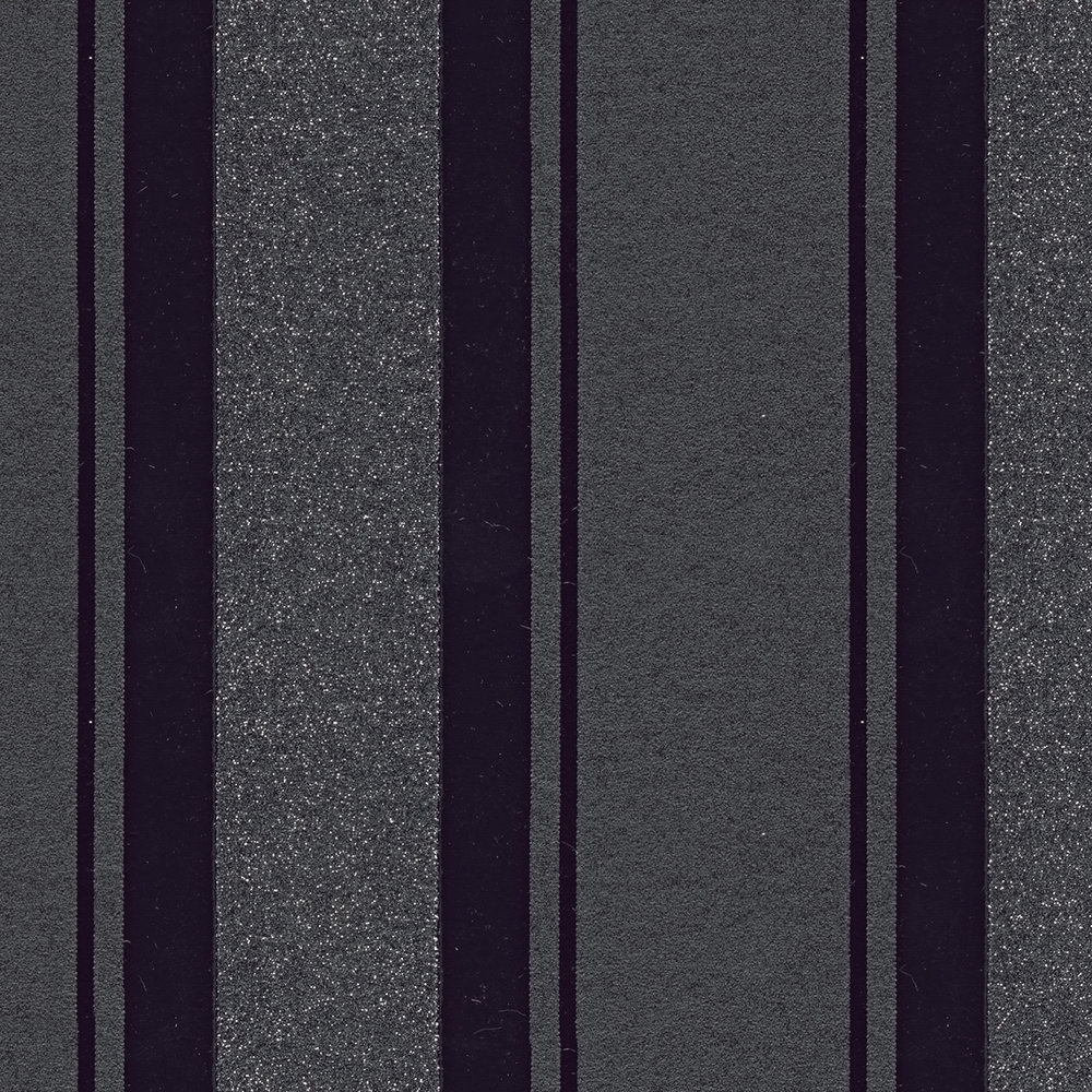             Streifentapete mit Glitzereffekt – Schwarz
        