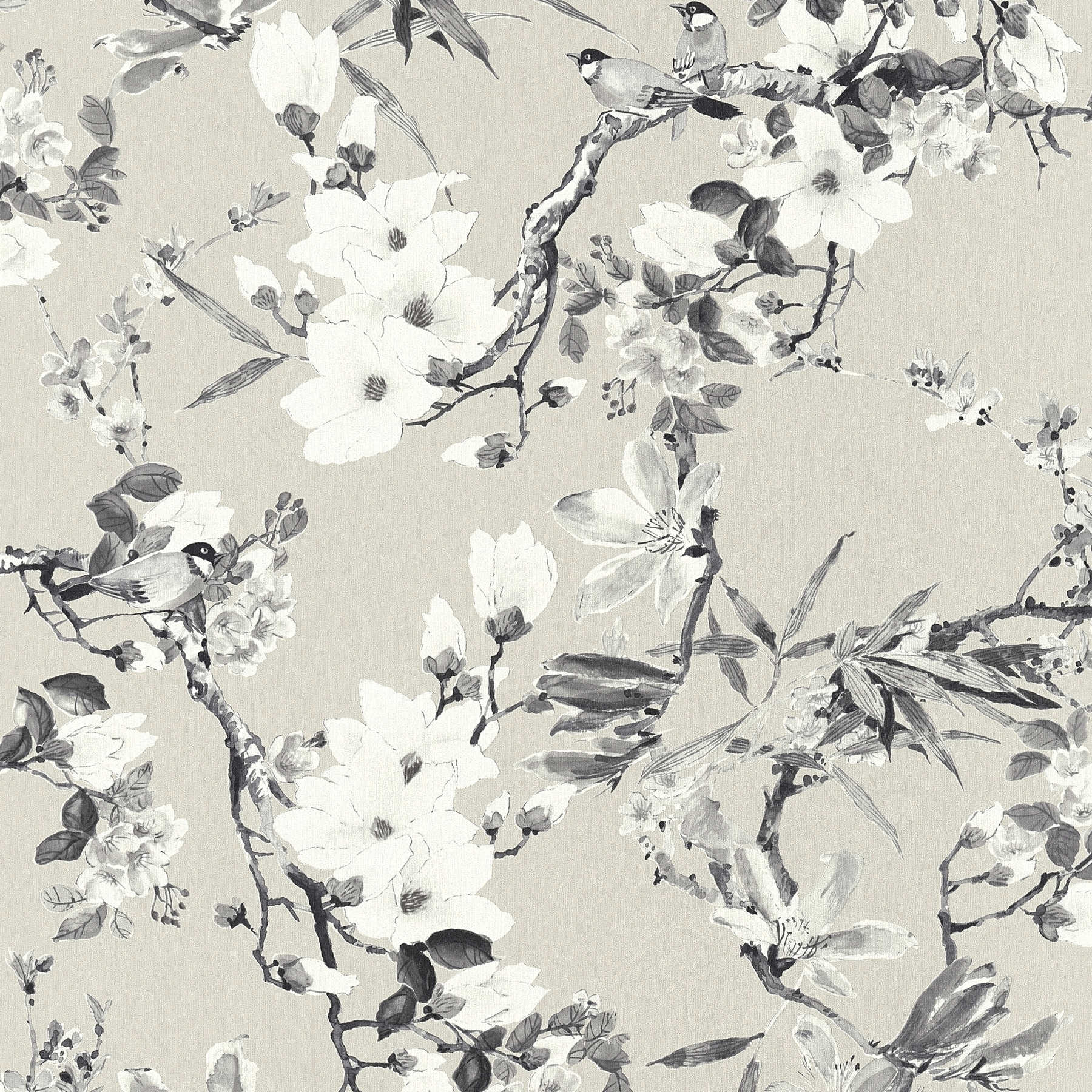            MICHALSKY Blumentapete in neutralen Farben – Beige, Grau
        