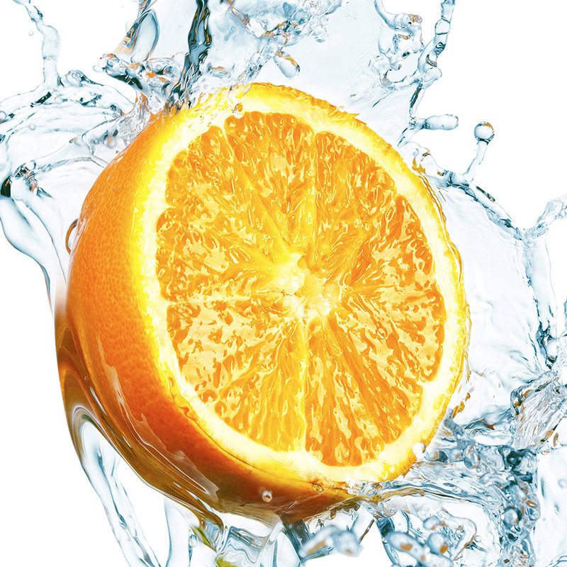 Fototapete Orange im Wasser – Perlmutt Glattvlies
