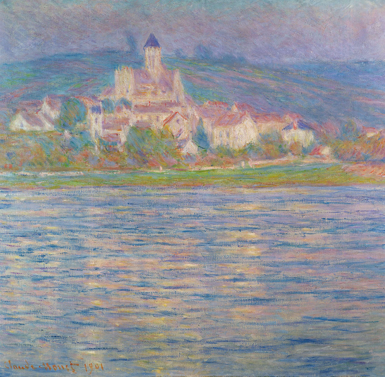             Fototapete "Ansicht Vétheuil" von Claude Monet
        