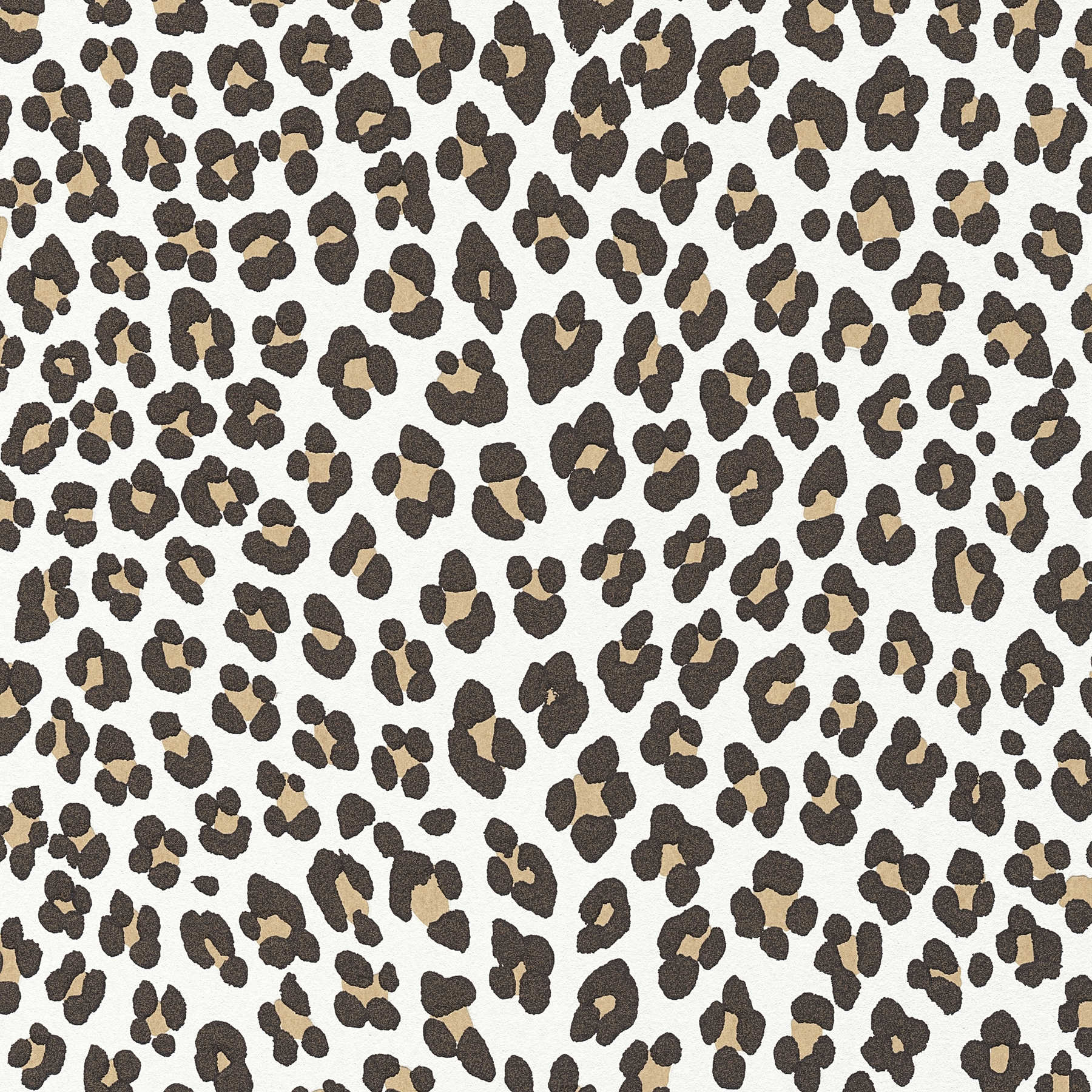         Animal Print Tapete mit Leoparden Muster – Braun, Metallic
    