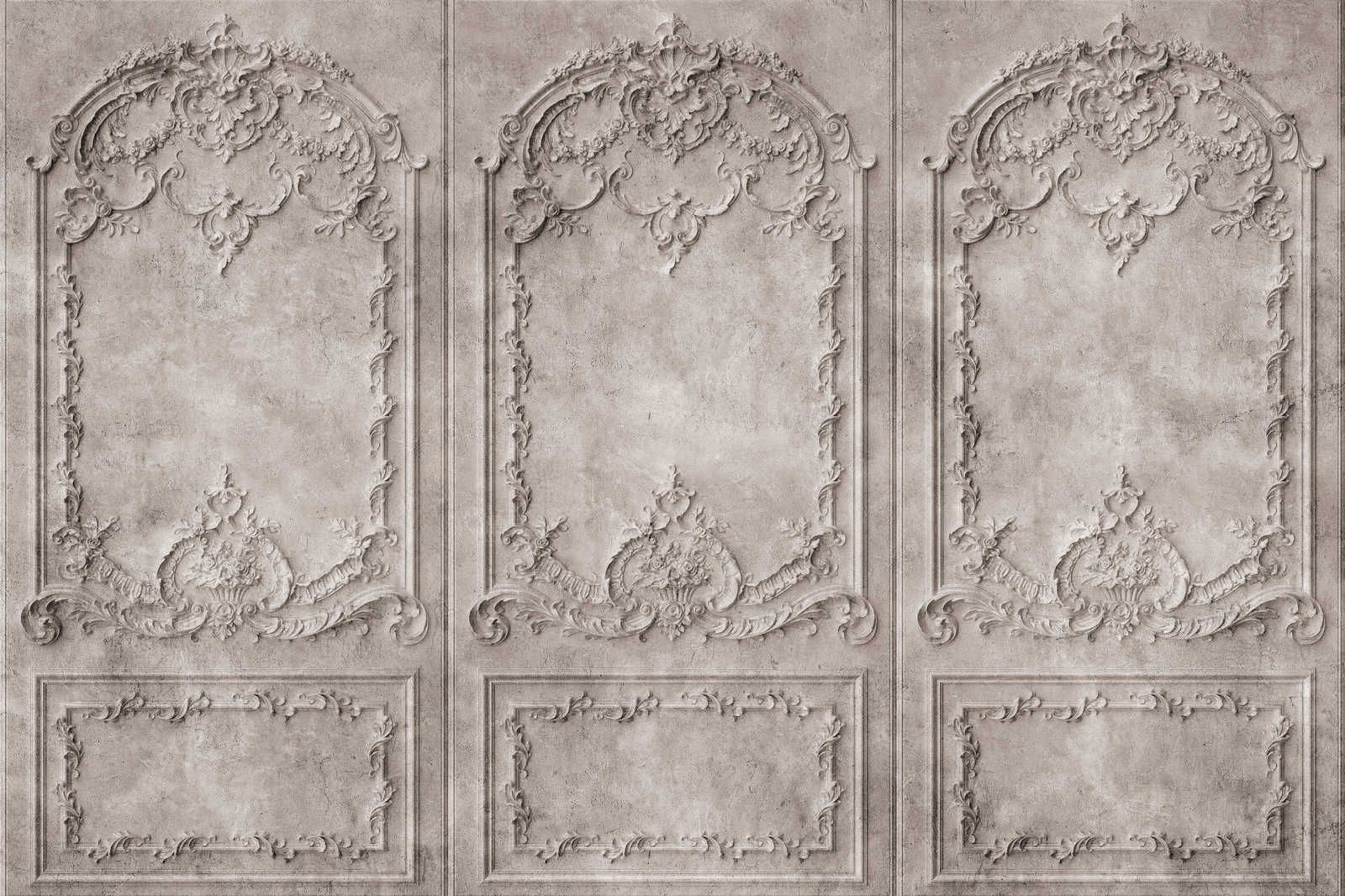             Versailles 1 - Leinwandbild Grau-Braun Holz-Paneele im Barock Stil – 0,90 m x 0,60 m
        
