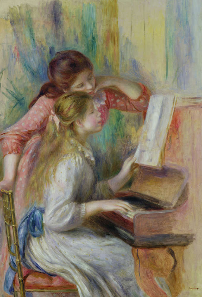             Fototapete "Junge Mädchen am Klavier" von Pierre Auguste Renoir
        