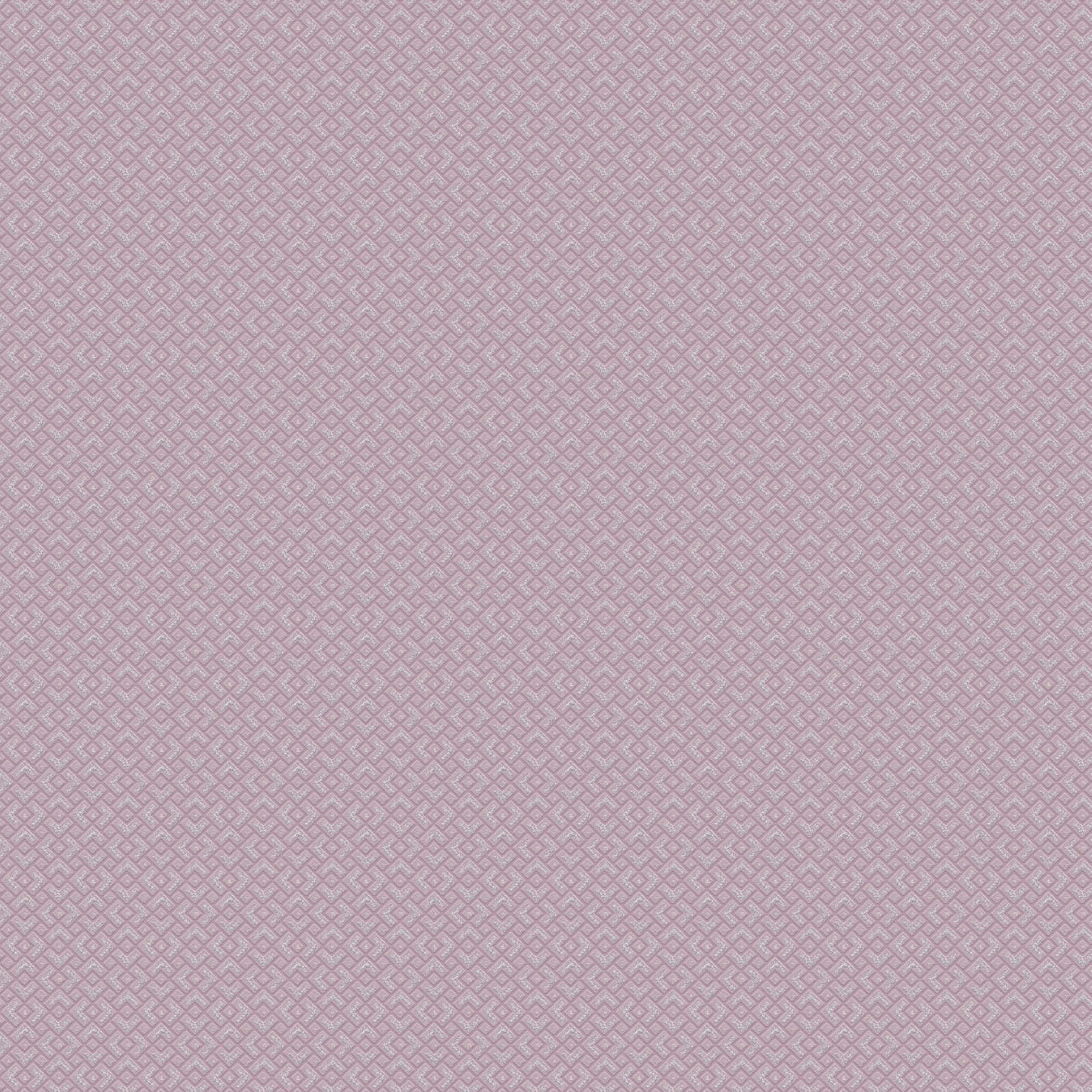 Einfarbige Tapete Altrosa mit Metallic-Effekt – Violett
