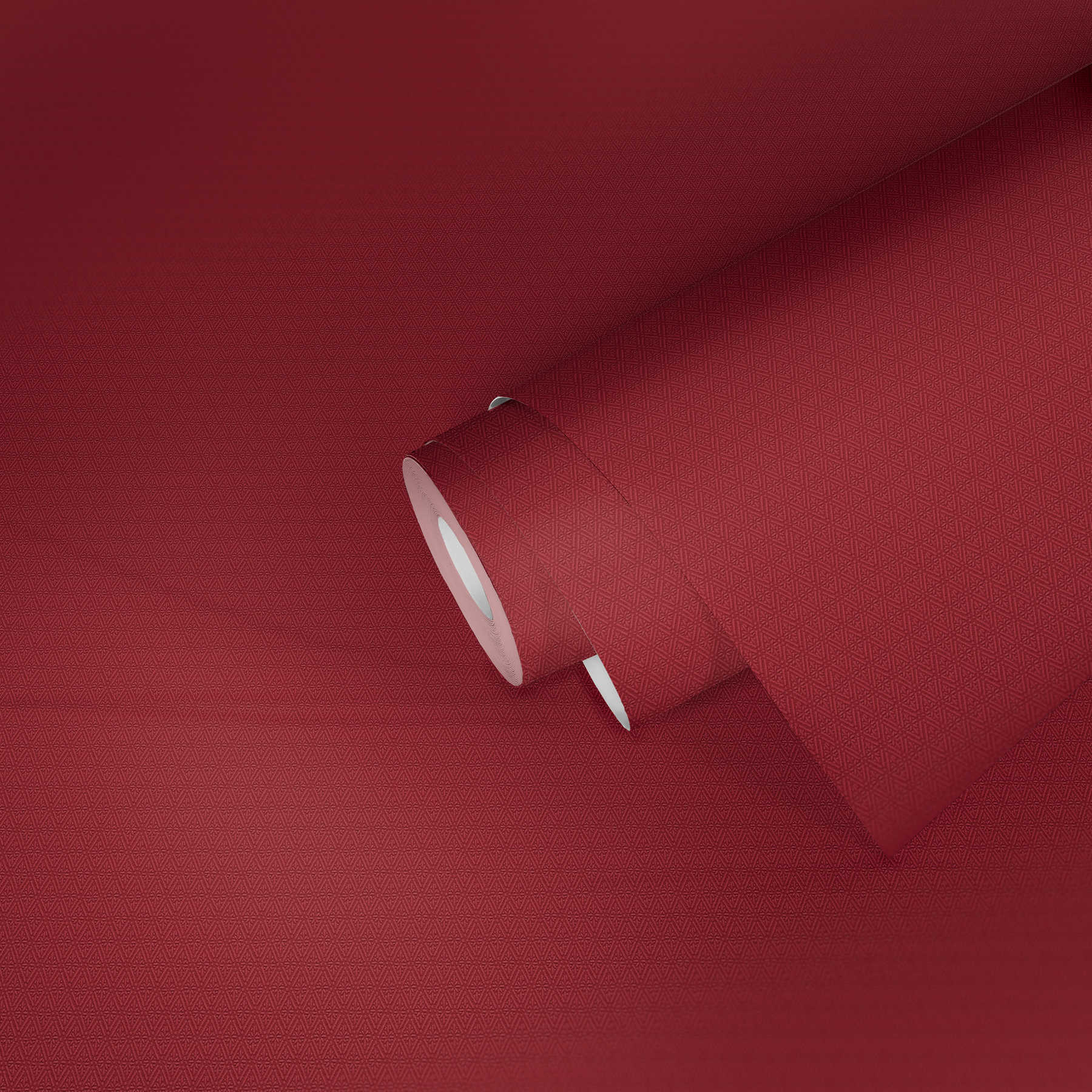             Unitapete mit Strukturmuster im Rauten-Design – Rot
        