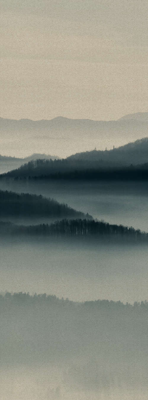             Horizon Panels 1 - Mystischer Wald Fototapeten Paneel- Pappe Struktur – Beige, Blau | Mattes Glattvlies
        