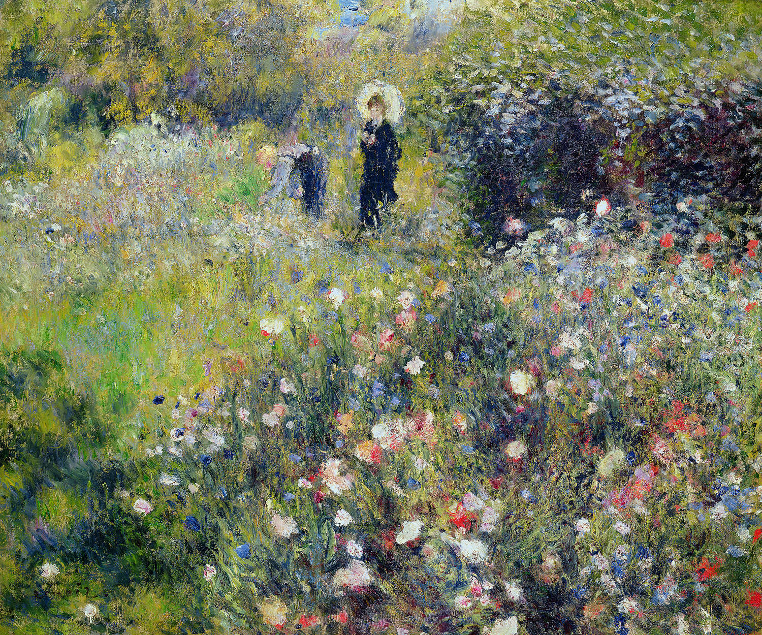             Fototapete "Frau mit Sonnenschirm in einem Garten" von Pierre Auguste Renoir
        