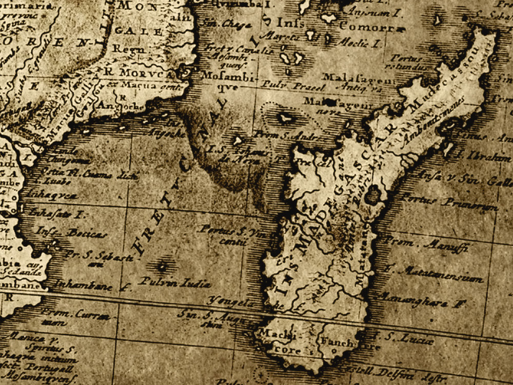             Fototapete Afrika Landkarte im Vintage Stil
        