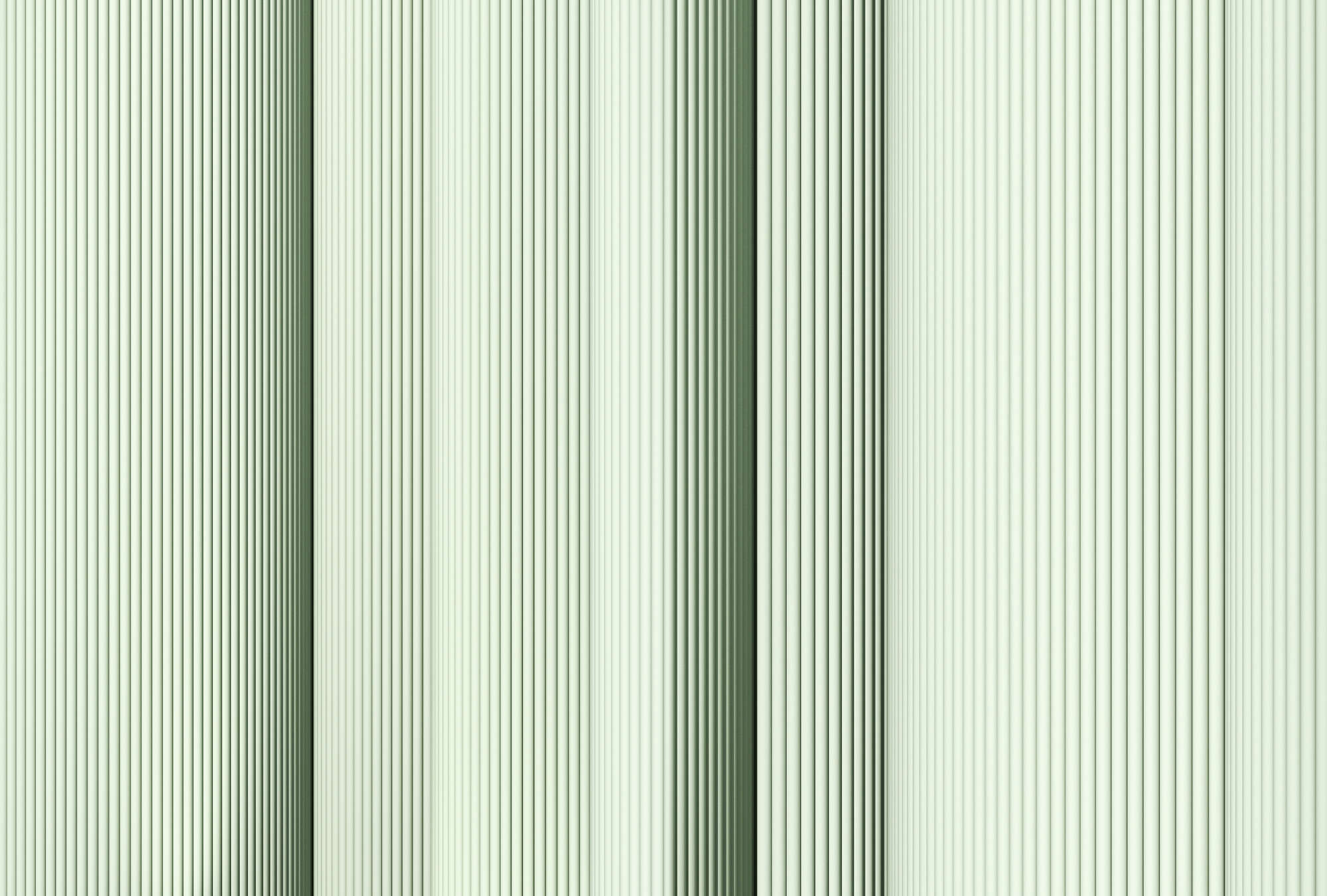             Magic Wall 2 – Grüne Streifen Fototapete mit 3D Illusion Effekt
        