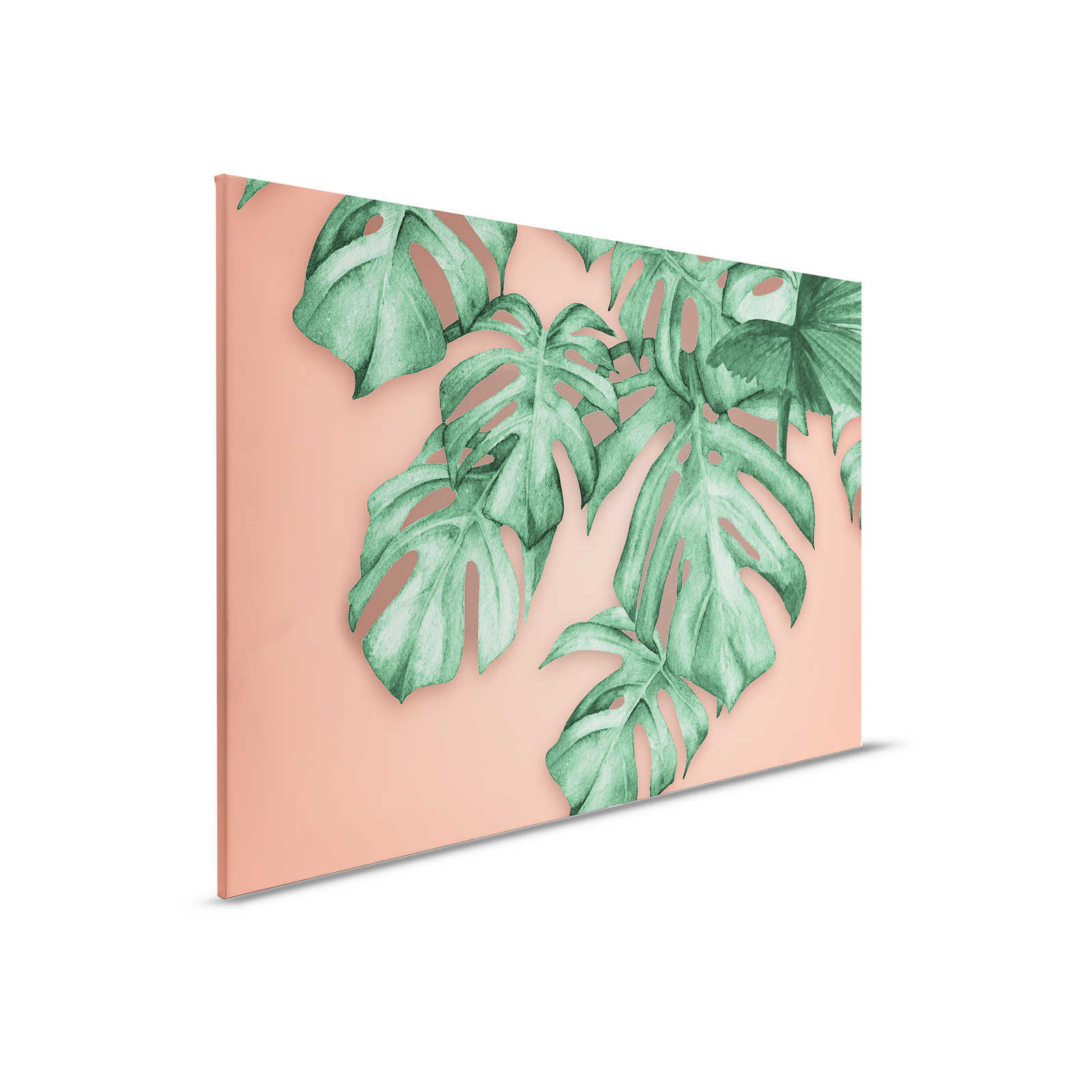 Leinwandbild mit tropischen Palmblätter – 0,90 m x 0,60 m
