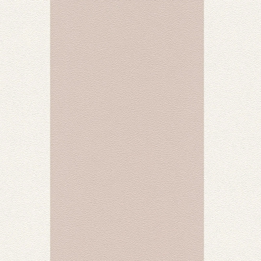             Mustertapete mit Vierecken grafisches Muster – Taupe, Weiß
        