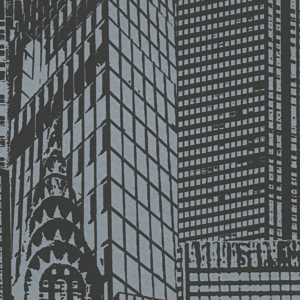             Tapetenpanel New York Skyline selbstklebend – Grau, Schwarz
        