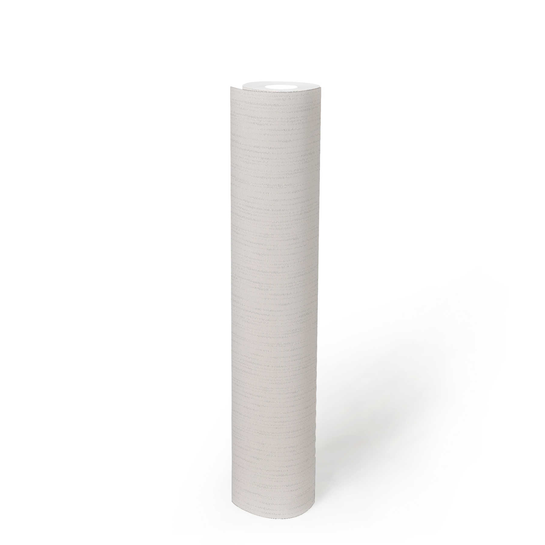             Reinweiße Papiertapete mit Textilstruktur im Retro Look – Weiß
        