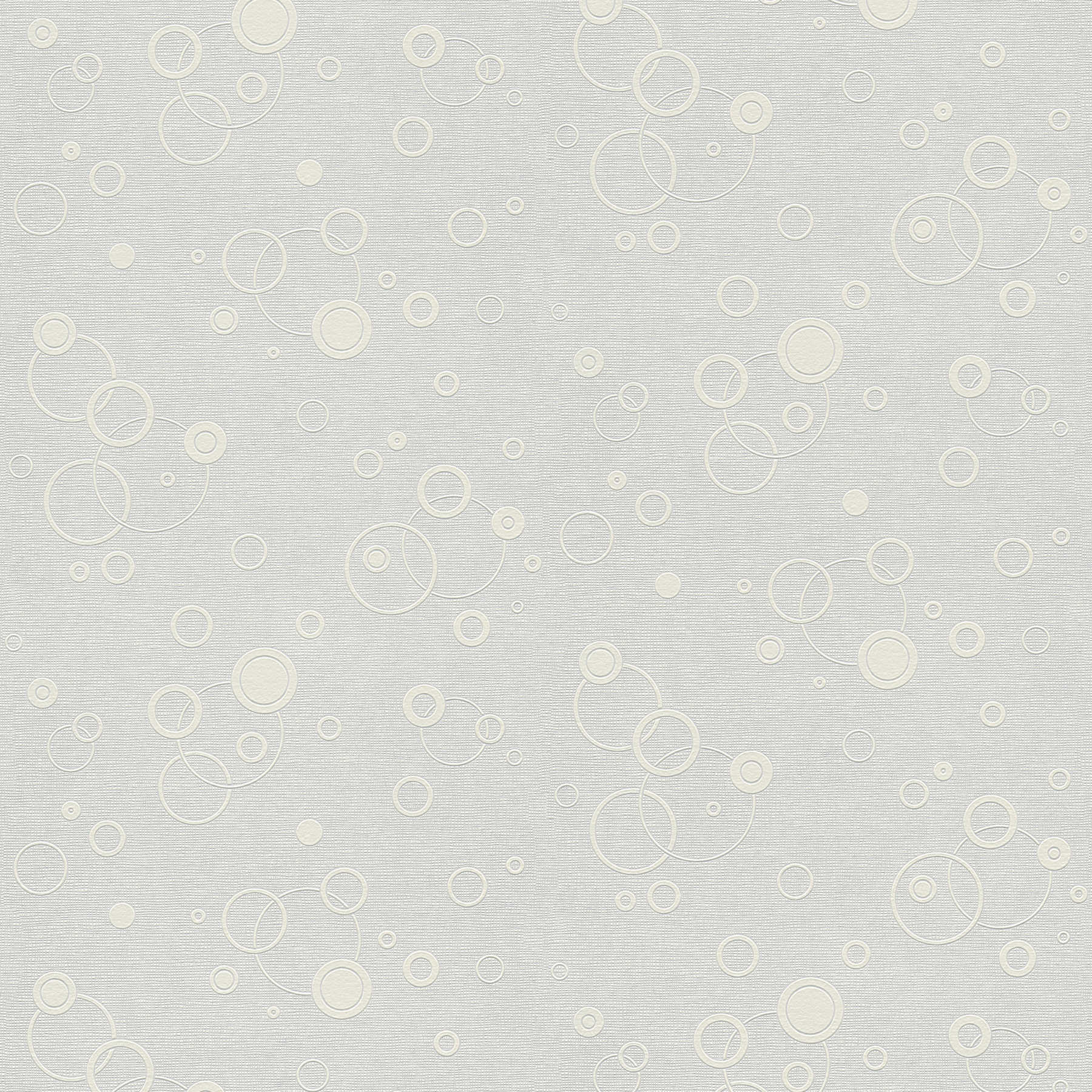 Überstreichbare Vliestapete mit Punkt- & Kreismuster doppeltbreit – Weiß
