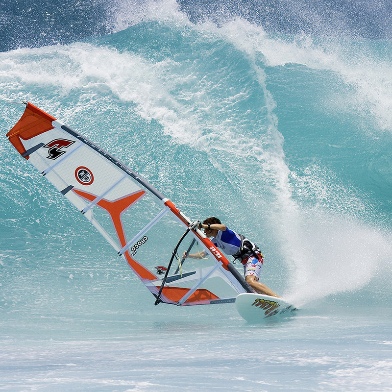 Fototapete Meer mit Surfer – Mattes Glattvlies
