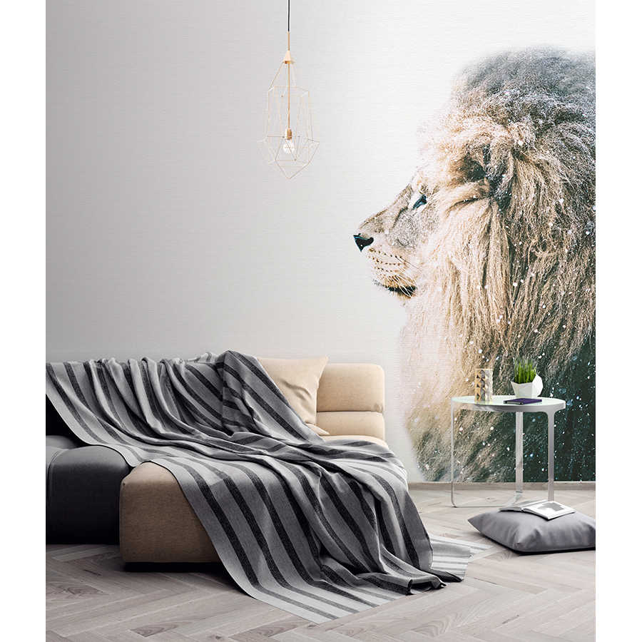         Tierische Fototapete majestätischer Löwe im XXL Design
    