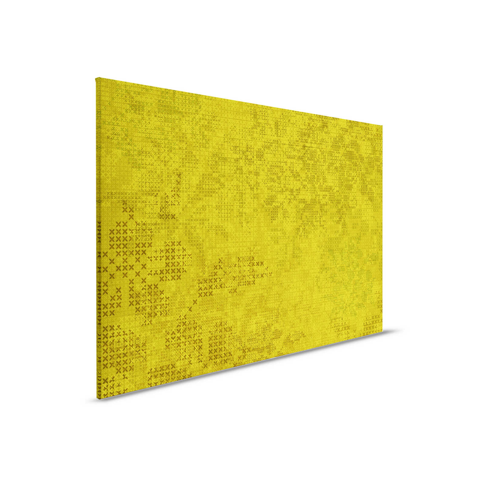 Pixel Leinwandbild Kreuzstich Muster – 0,90 m x 0,60 m

