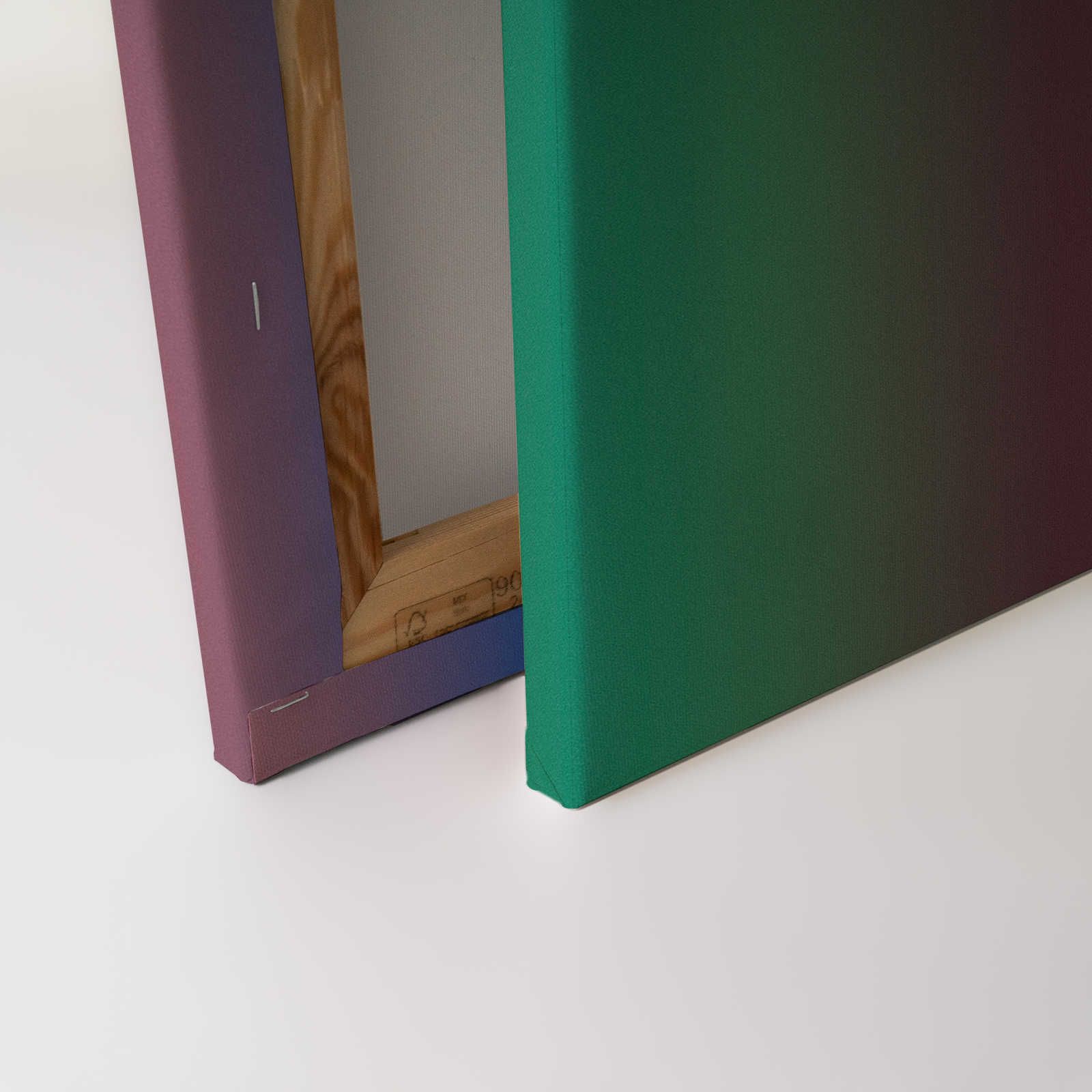             Over the Rainbow 2 - Farbverlauf Leinwandbild buntes Streifendesign – 1,20 m x 0,80 m
        