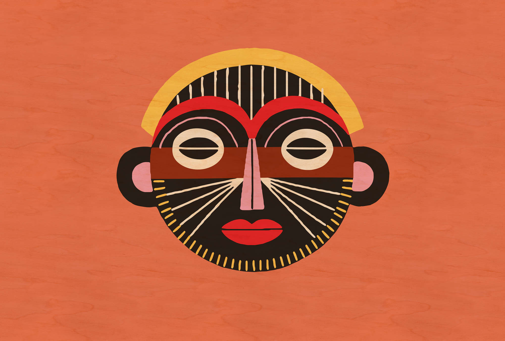             Overseas 2 – Ethno Fototapete Maske im Tribal Design
        