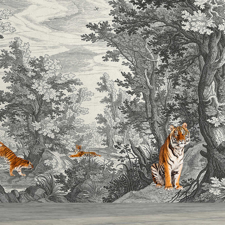 Fancy Forest 2 – Fototapete Landschaftsbild Klassik mit Tiger

