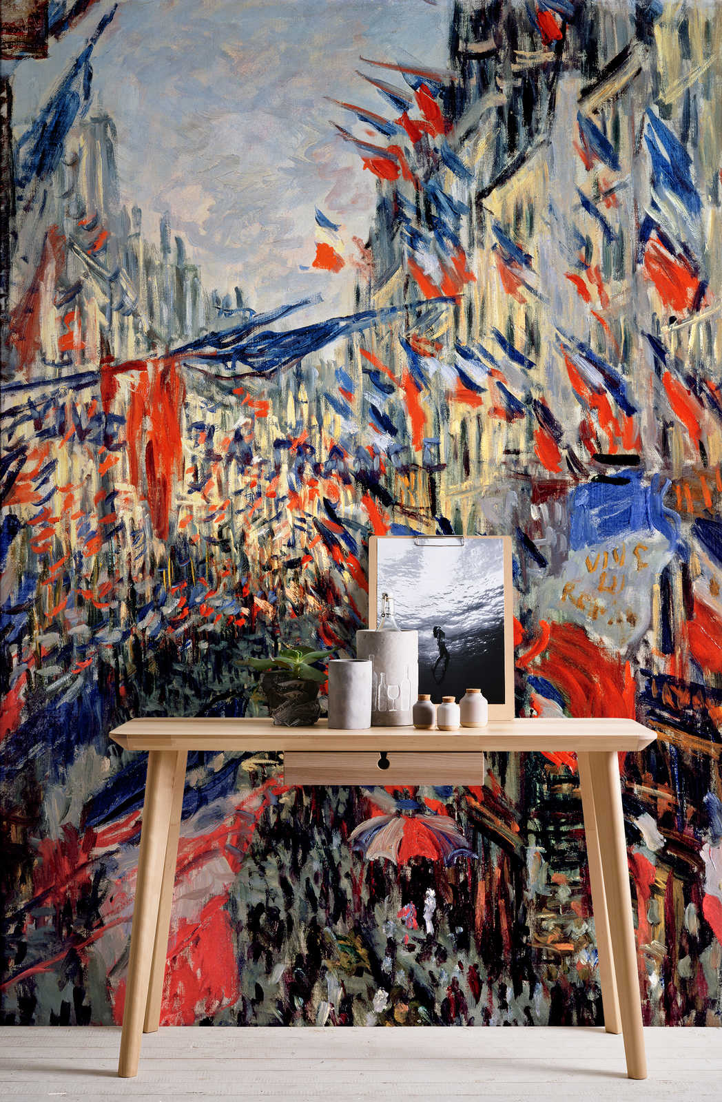             Fototapete "Die Rue Saint-Denis, Feierlichkeiten zum 30. Juni" von Claude Monet
        