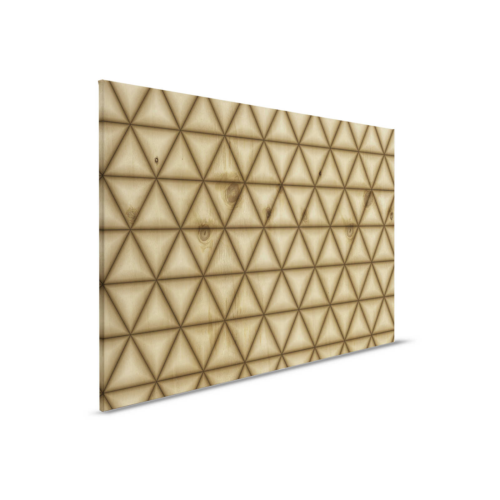         Leinwandbild geometrisches Dreiecks Muster in Holzoptik | braun, beige – 0,90 m x 0,60 m
    