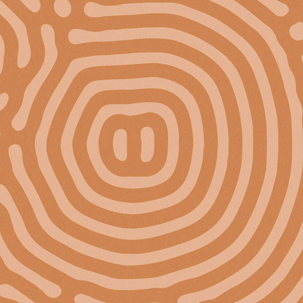             Sahel 2 – Orange Fototapete Labyrinth Muster Terrakotta
        