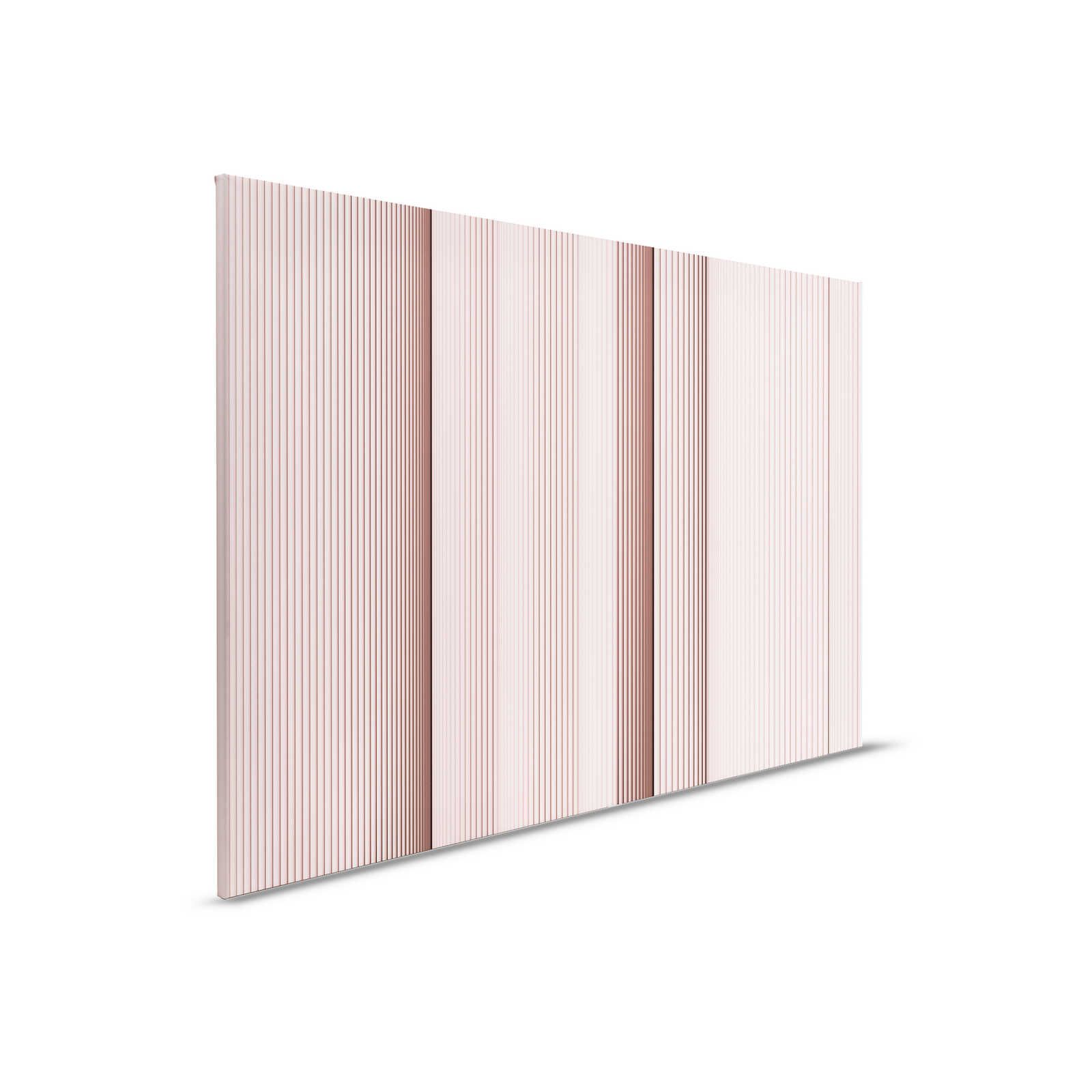         Magic Wall 4 - Streifen Leinwandbild mit 3D Illusion Effekt, Rosa & Weiß – 0,90 m x 0,60 m
    
