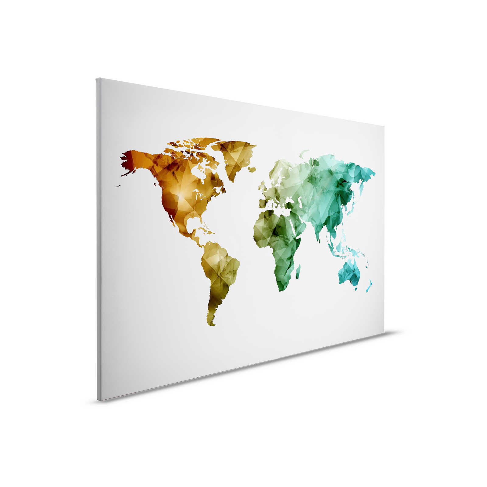         Leinwand mit Weltkarte aus grafischen Elementen | WorldGrafic 1 – 0,90 m x 0,60 m
    
