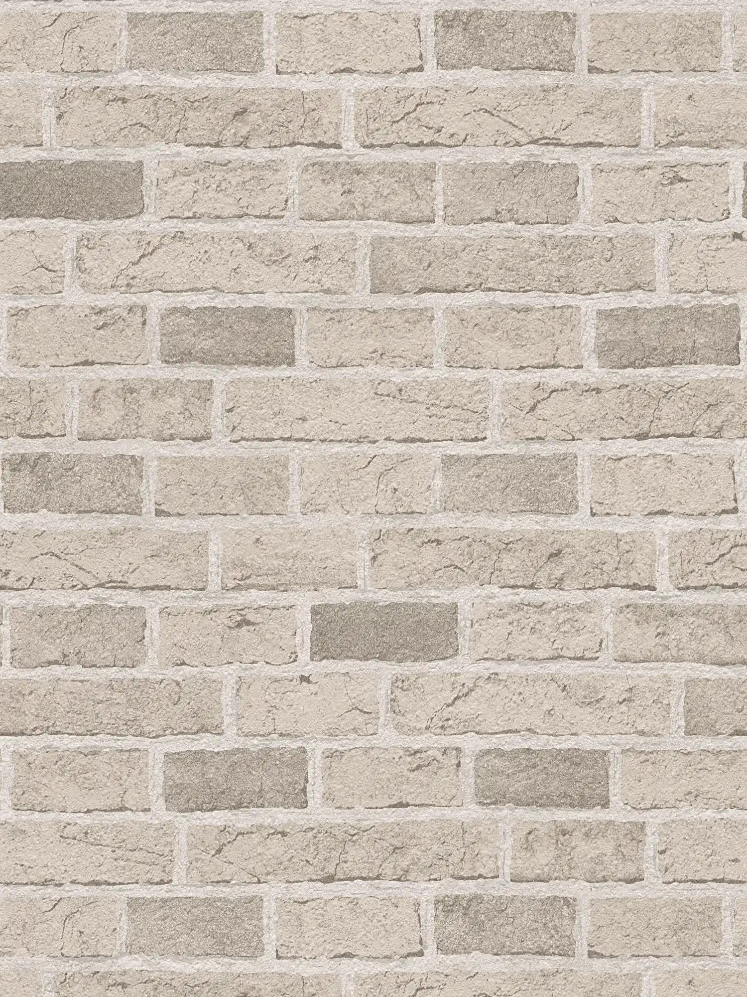         Steintapete mit Backsteinmauer rustikal & detailliert – Creme, Beige
    