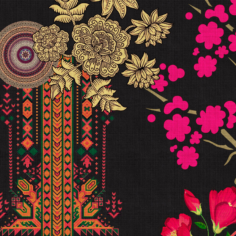             Oriental Garden 2 – Fototapete Tropische Muster & Blüten
        