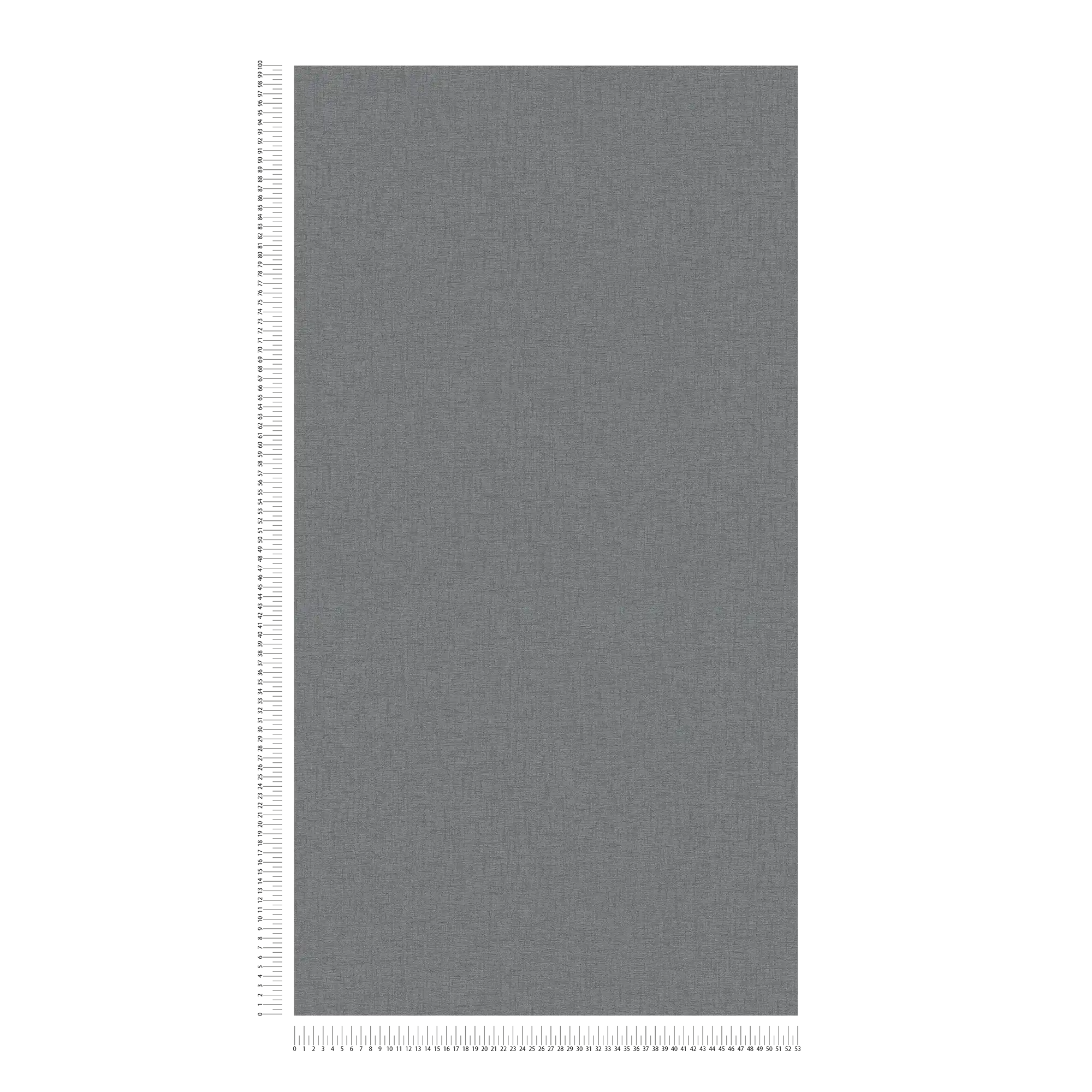             Einfarbige Vliestapete mit Textilstruktur – Anthrazit, Grau
        