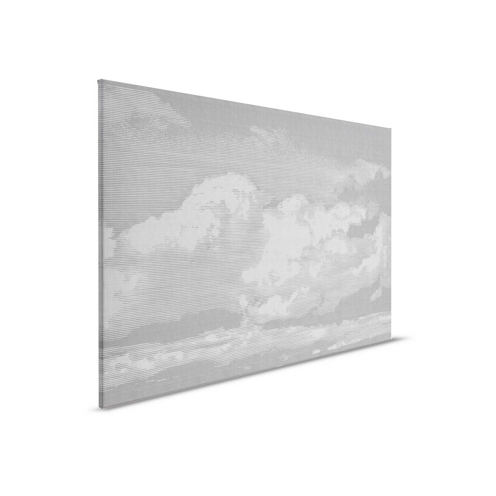 Clouds 2 - Himmlisches Leinwandbild in naturleinen Optik mit Wolkenmotiv – 0,90 m x 0,60 m
