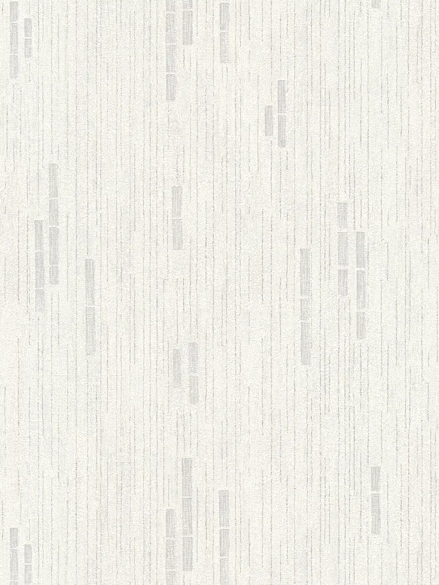 Retro Tapete mit Struktur-Vlies und dezentem Design – Grau, Metallic, Weiß

