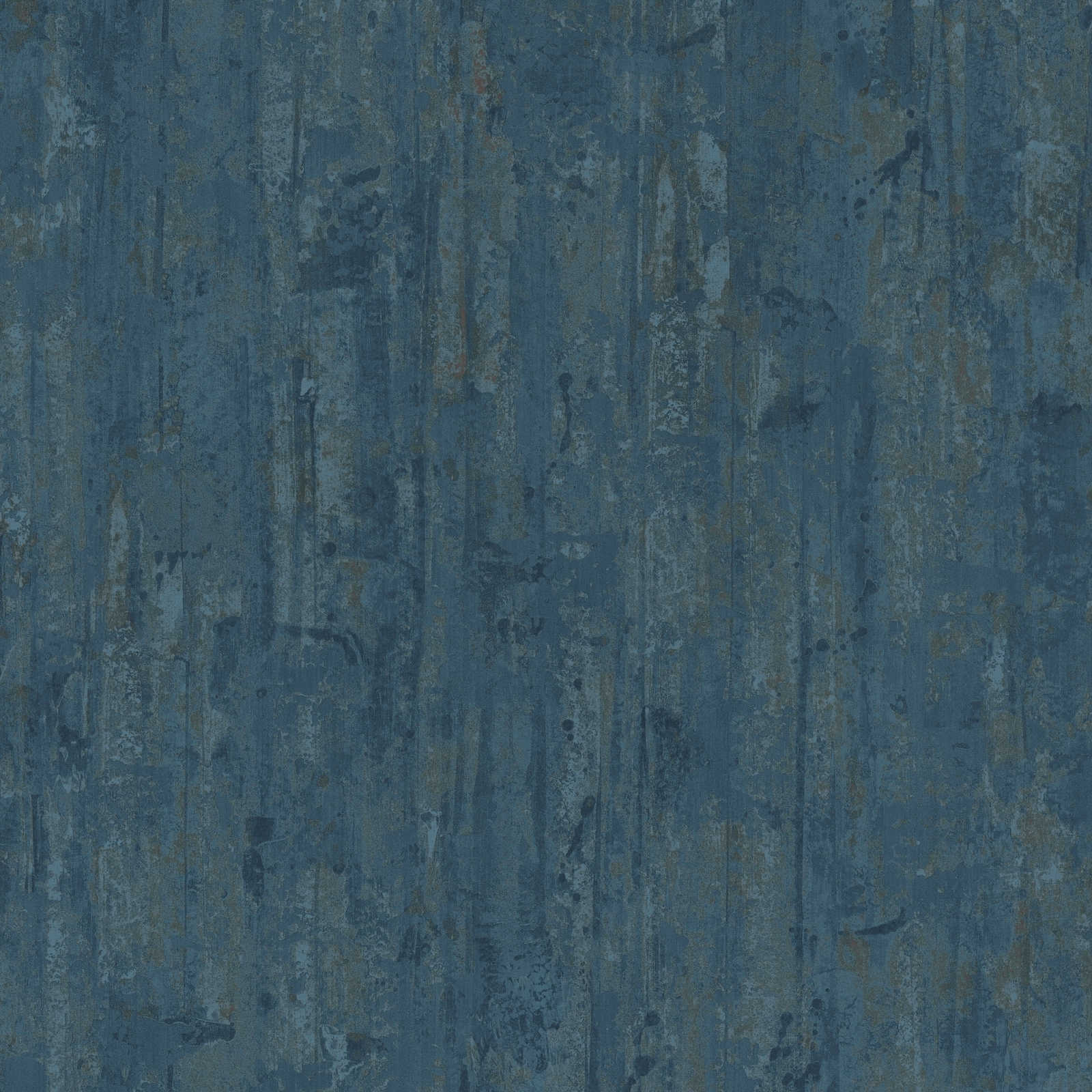         Ethno Tapete mit Strukturmuster in Holzoptik – Blau
    