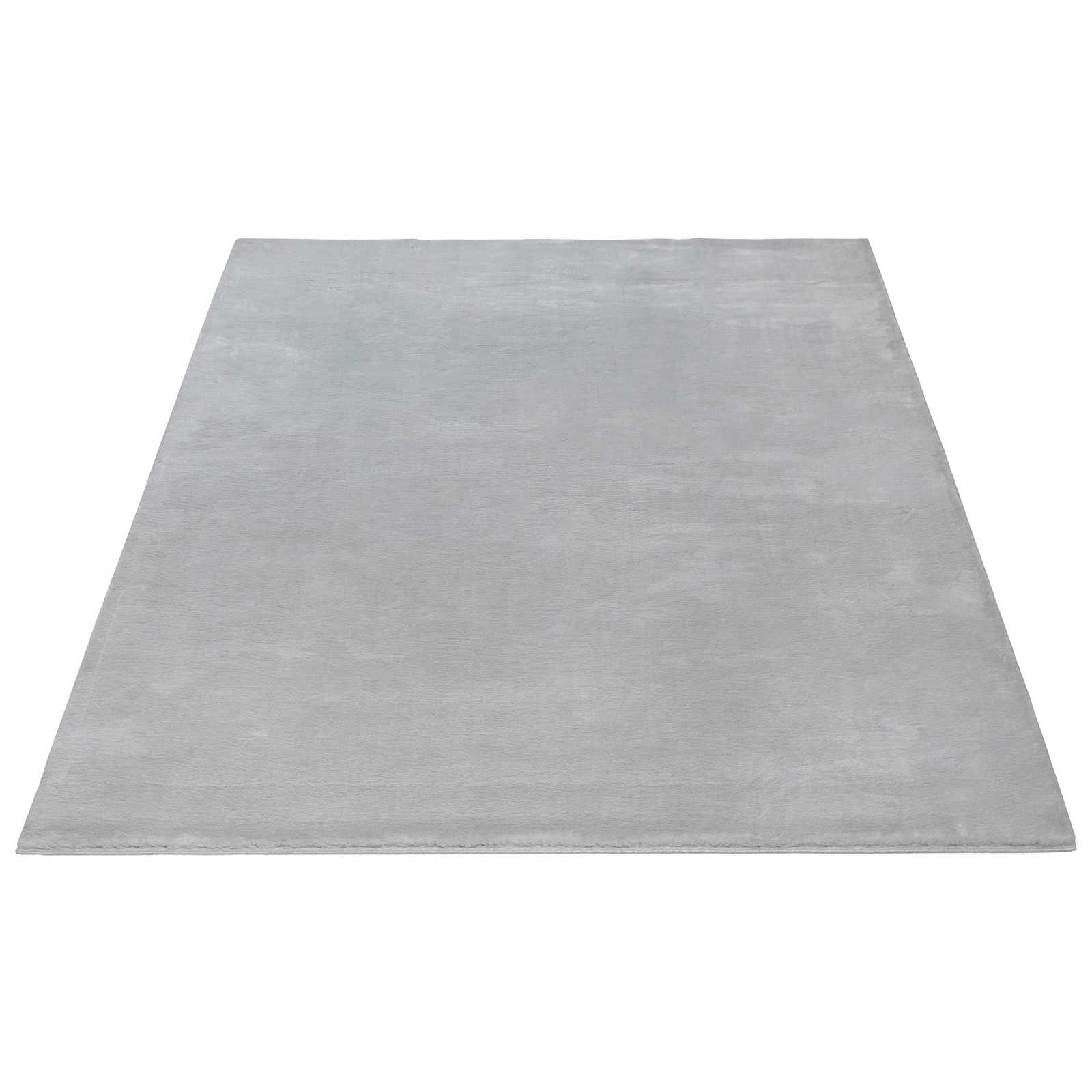 Kuscheliger Hochflor Teppich in sanften Grau – 290 x 200 cm
