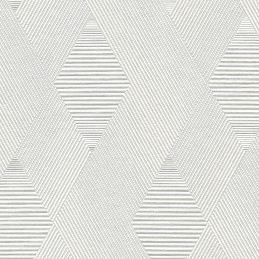             Ton-in-Ton Tapete mit Linienmuster & Strukturprägung – Weiß
        