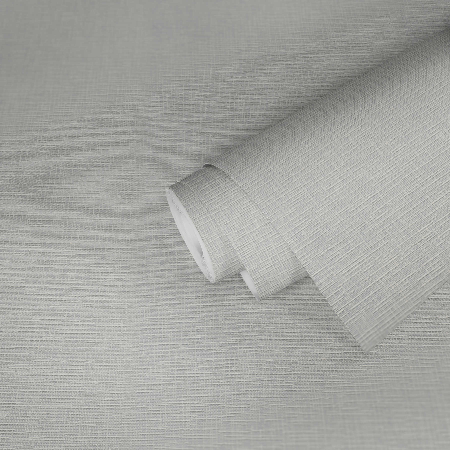             Tapete mit Struktureffekt in Textiloptik – Weiß
        