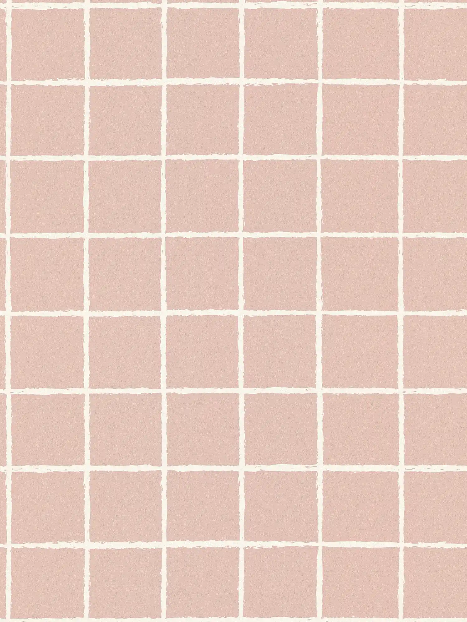         Vliestapete mit gezeichneten Netz-Muster – Rosa, Weiß
    