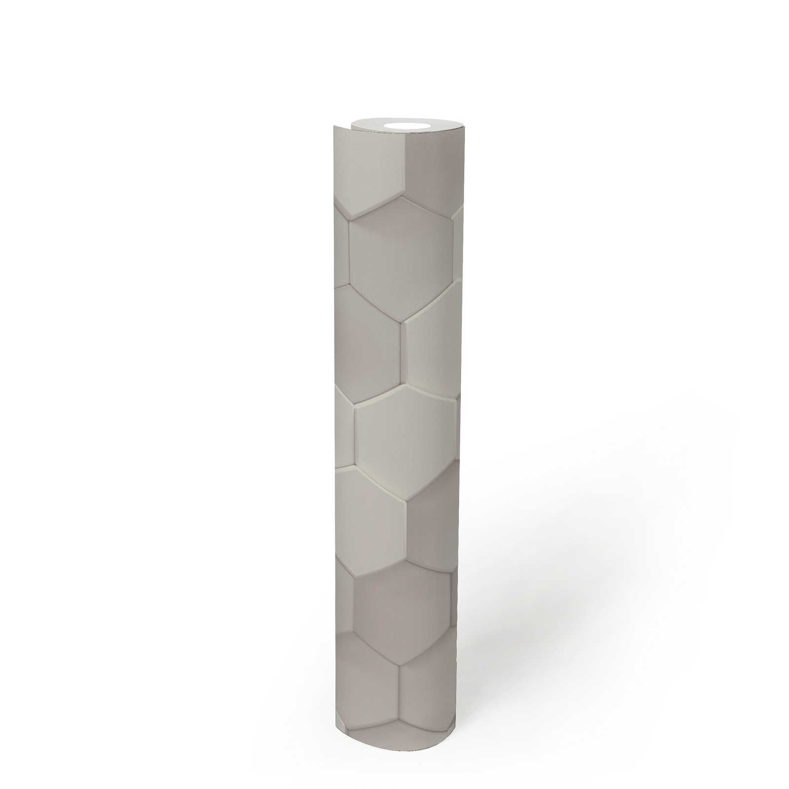             Hexagon 3D Tapete Grafikmuster Waben – Weiß
        