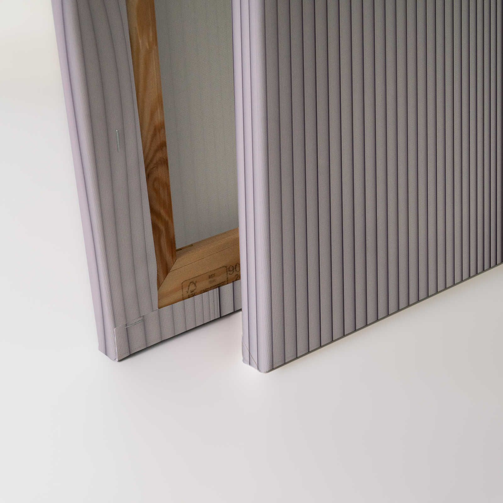             Magic Wall 1 - Streifen Leinwandbild 3D Illusion Effekt, Violett & Weiß – 0,90 m x 0,60 m
        