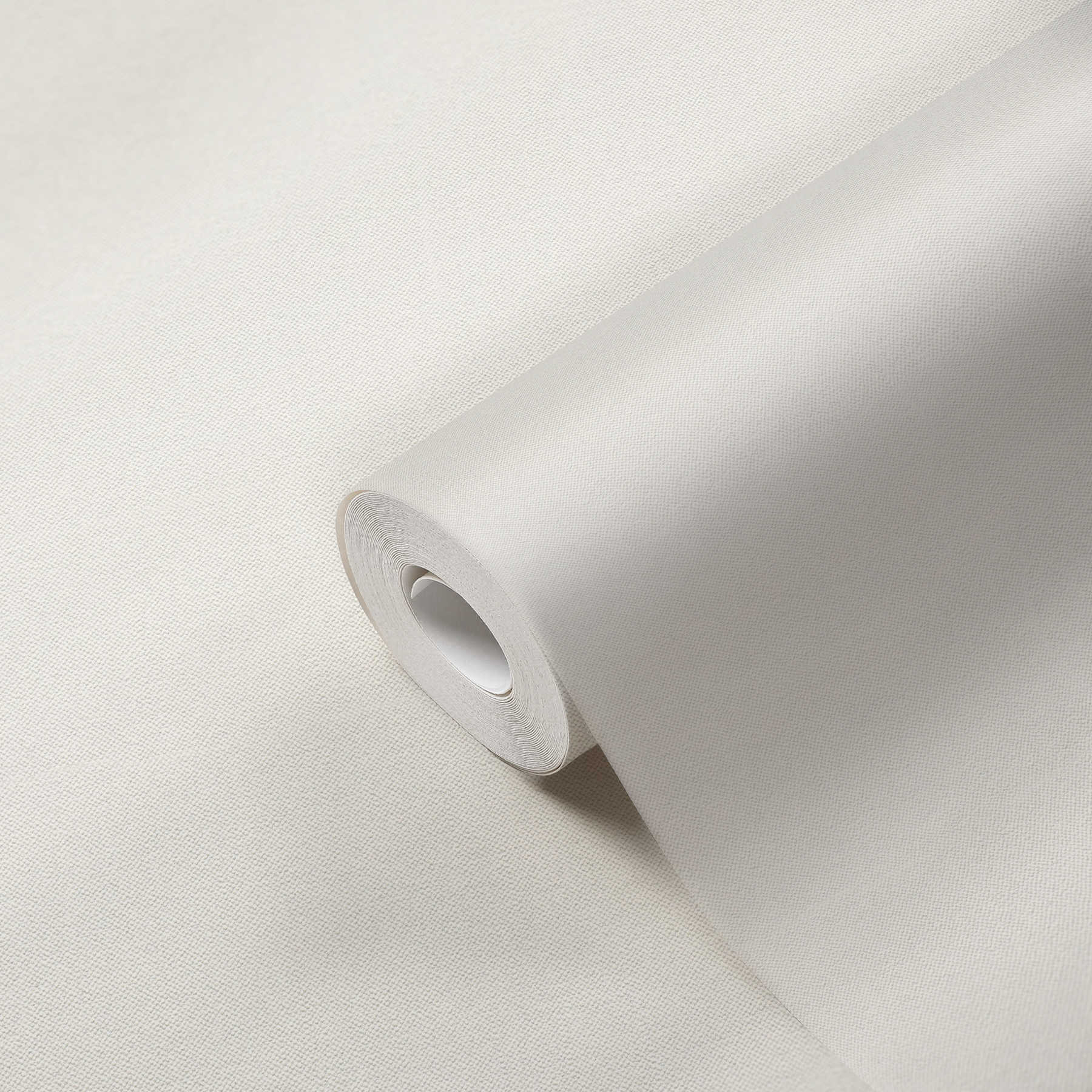             Leinenoptik Tapete Weiß mit Silber Glitzer Effekt & Strukturdesign
        