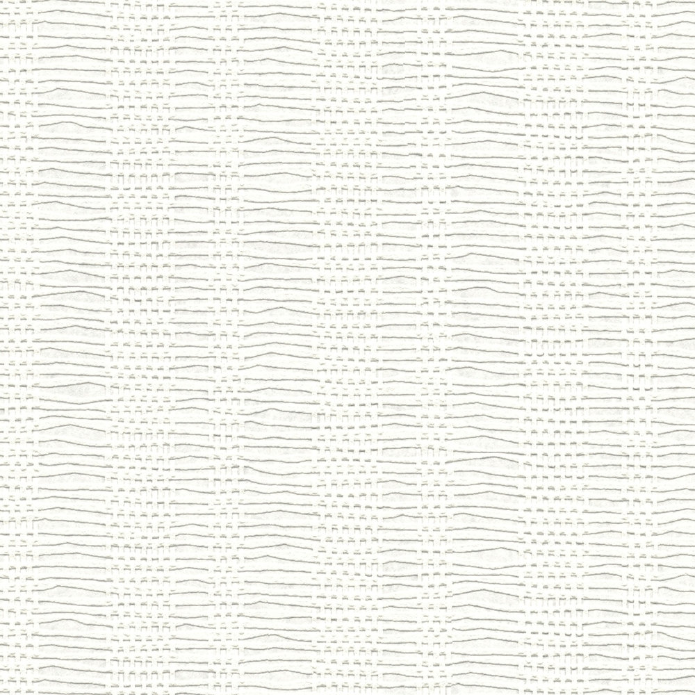             Überstreichbare Vliestapete mit Strukturdesign – Weiß
        