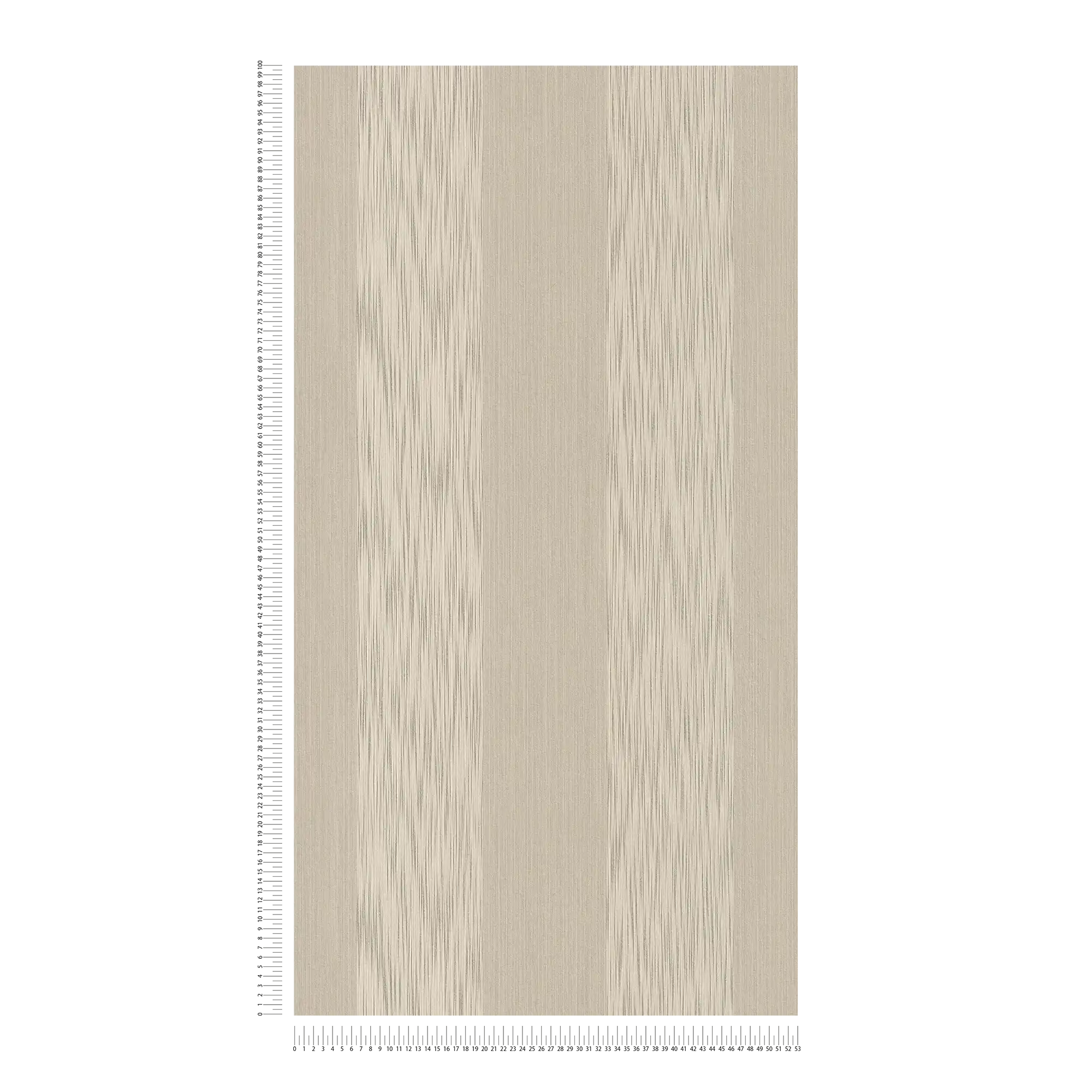             Vliestapete mit Textilstruktur & Ton-in-Ton Streifen Muster – Beige
        