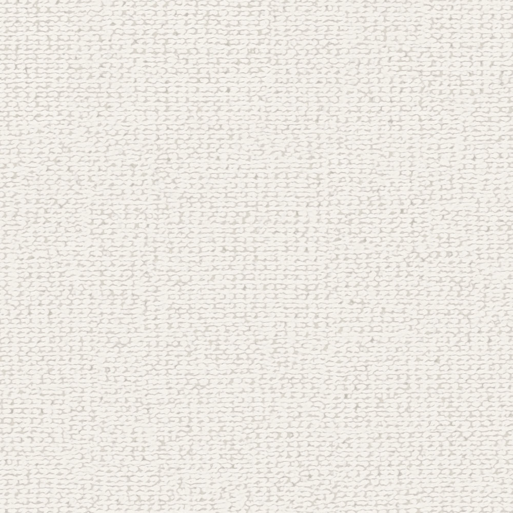             Matte Vliestapete mit Leinen Optik Struktur – Weiß, Creme
        