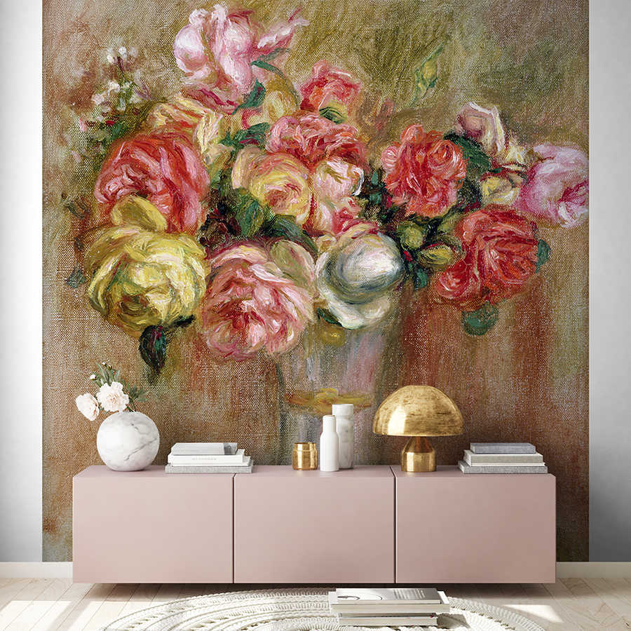 Fototapete "Rosen in einer Sevres Vase" von Pierre Auguste Renoir
